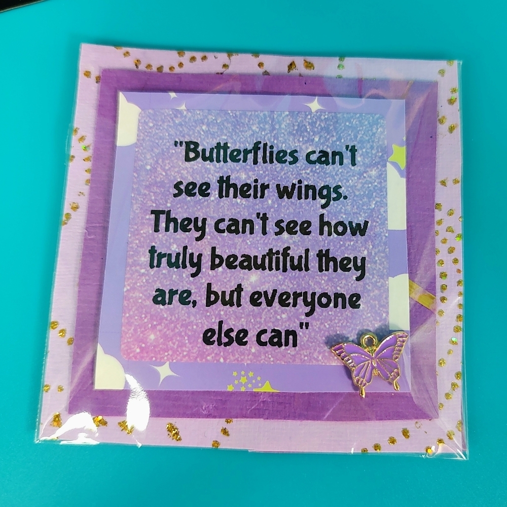Handmade Inspirational Quotes with Charm! Nursing Home Crafts! Butterfly